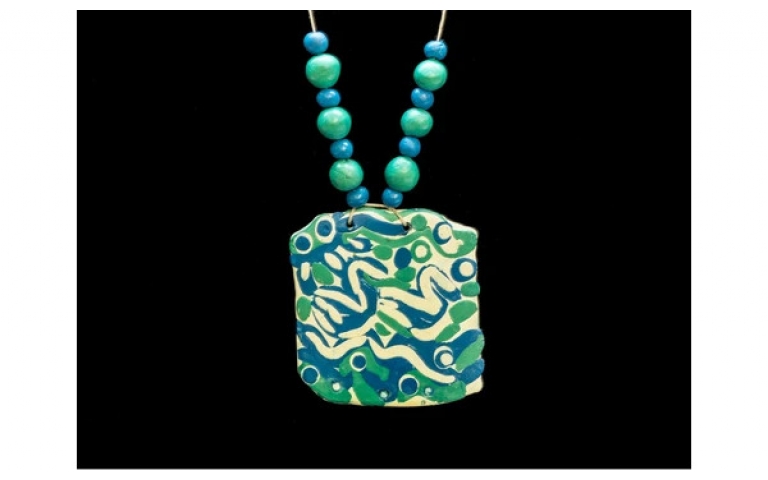 Inlaid Clay Necklace with Color Plus Clay